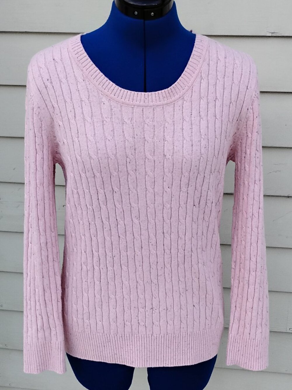 Karen Scott Cotton Blend Cable Knit Sweater - Picture 3 of 7